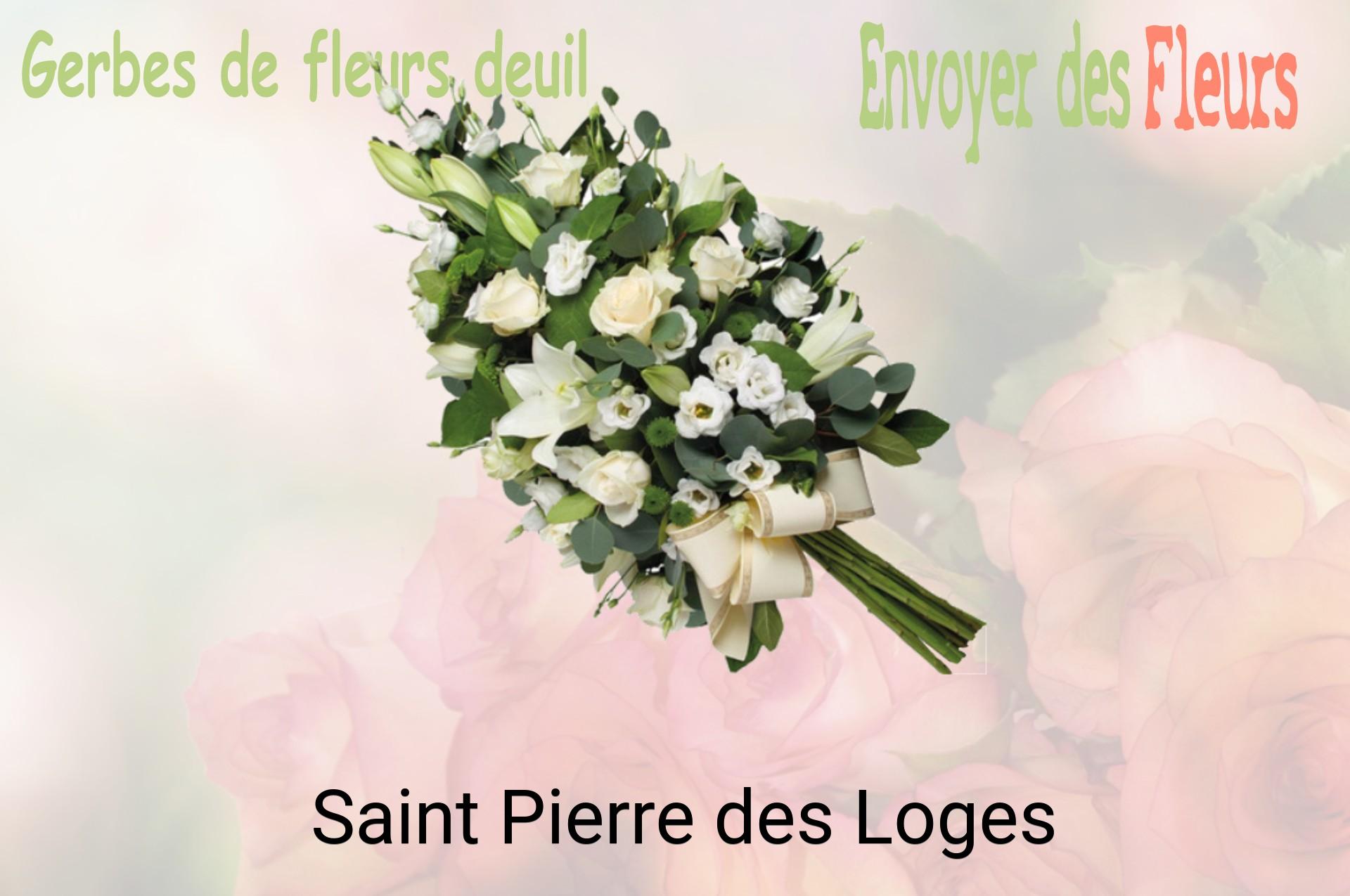 Gerbe de fleurs de deuil livrée à Saint-Pierre-des-Loges